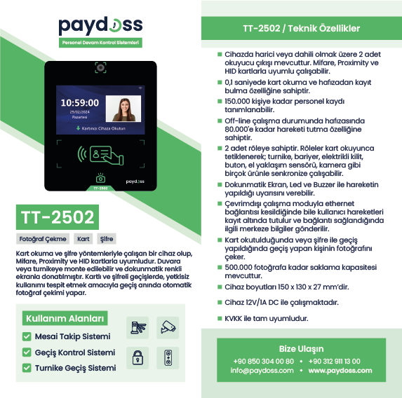 paydoss-TT2502-cihazi
